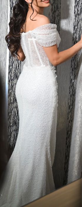 Rochie mireasă sirenă XS–S | Trenă detașabilă | Atelier