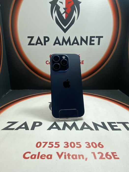 ZAP AMANET VITAN - iPhone 15 Pro - Black - 256GB - Baterie 80%