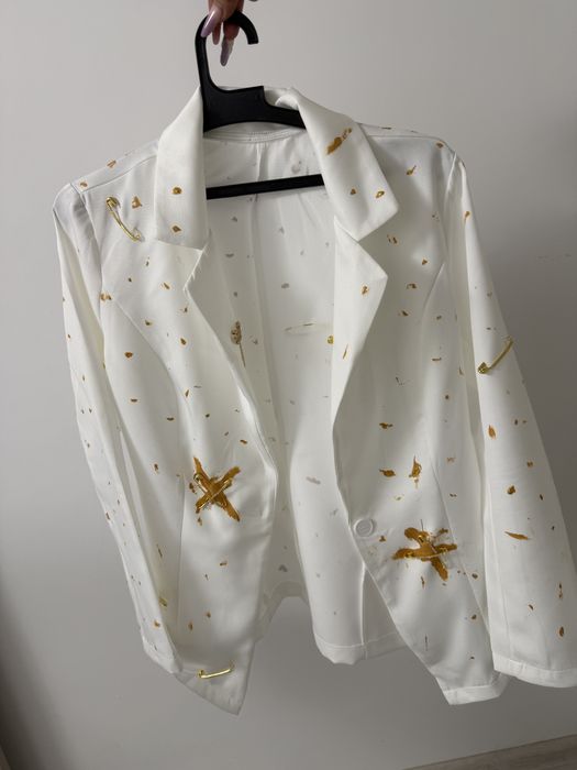 Sacou pictat cu accesorii