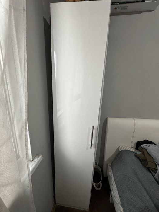 Мебели за спалня бял гланц