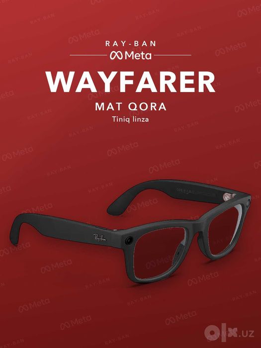 Ray-Ban Meta Wayfarer Gen 2 Matte Black, прозрачные линзы — оригинал