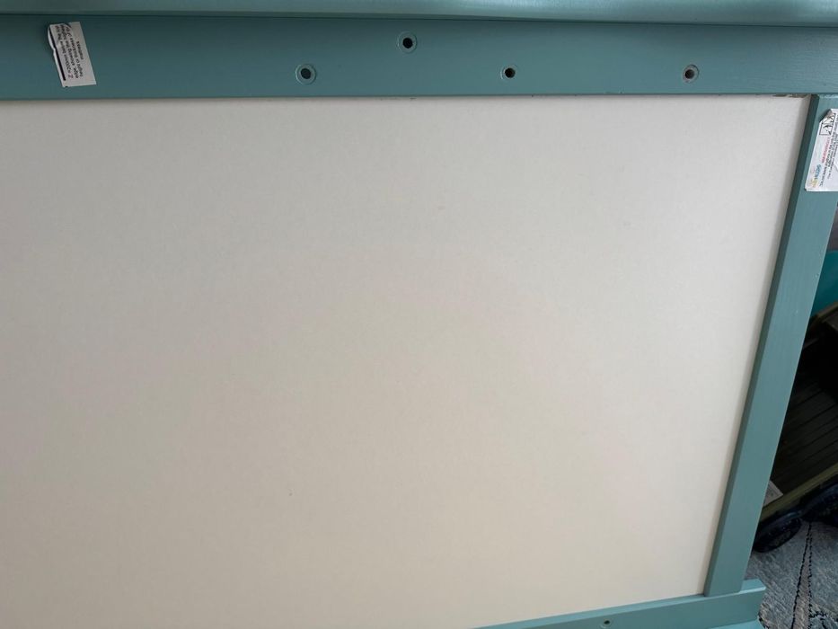 Pat bebe/copil lemn 120X60 bebe-5 ani saltea culisant turcoaz + cadou