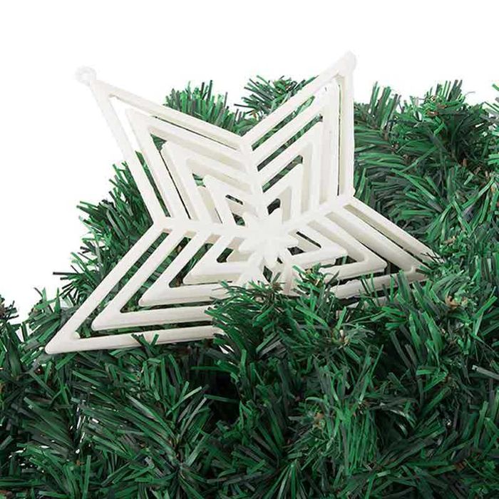 Коледна звезда за елха, бяла