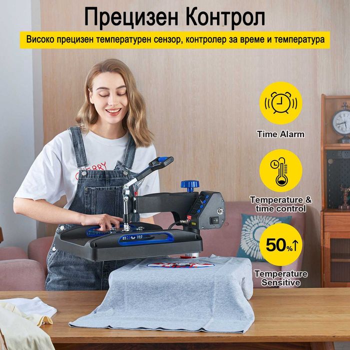Качествена Термопреса с Двоен Нагревател 30х38см Термотрансферна преса