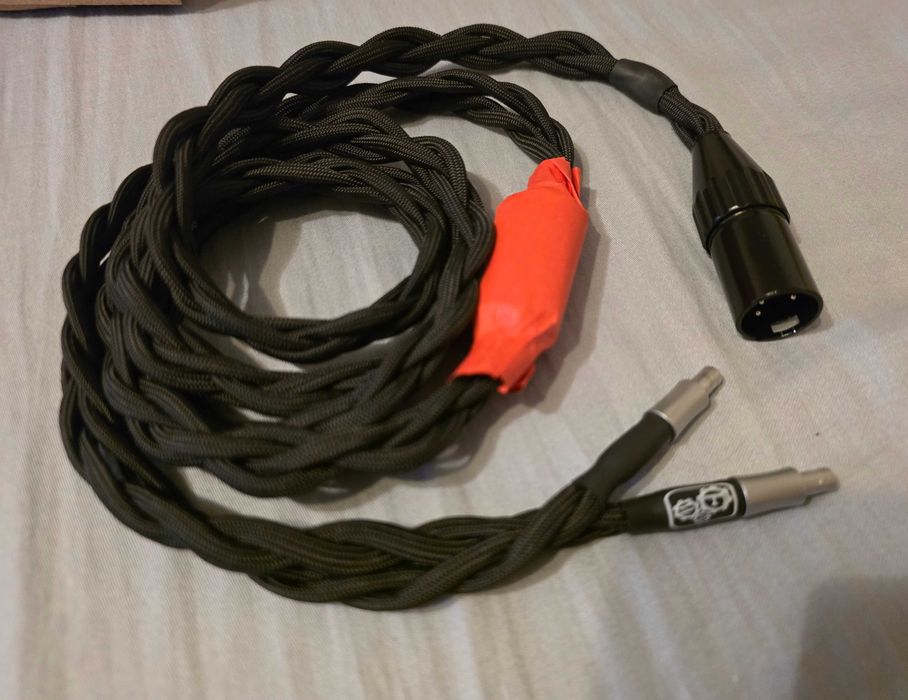 Cablu balansat XLR, Forza Audioworks Noir Hybrid HPC pentru casti Sennheiser HD800S, nou.