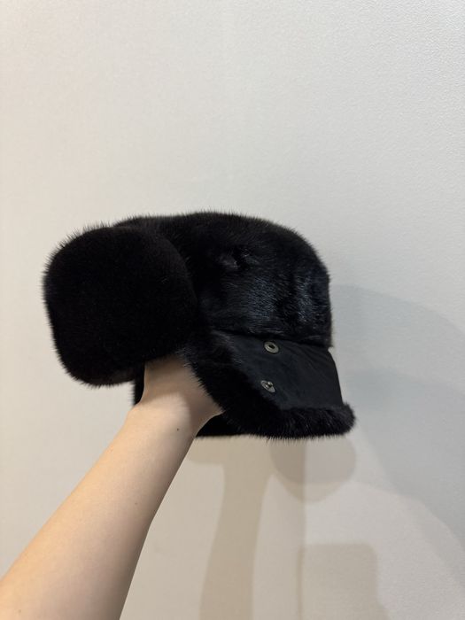 Норковая ушанка мужская