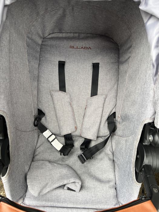 Бебешка количка CANGAROO Комбинирана количка 3в1 ELLADA СИВ