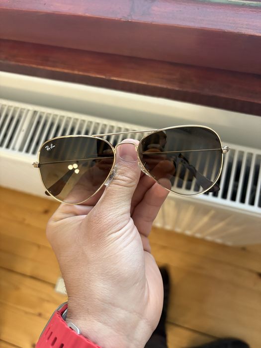 Оригинални Ray-Ban Aviator RB3025 – златни, кафяв градиент