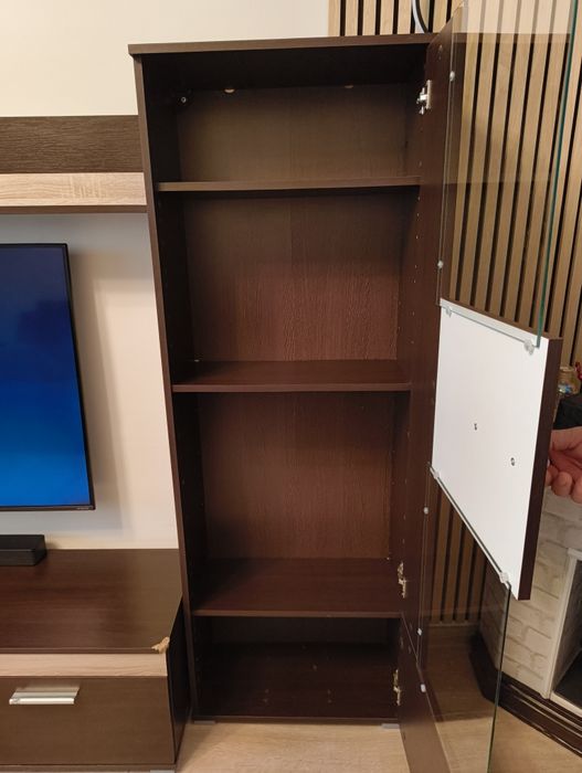Vitrine si etajere  living sonoma+wenge