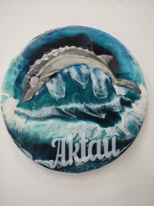 Панно с осетром сувениры Актау