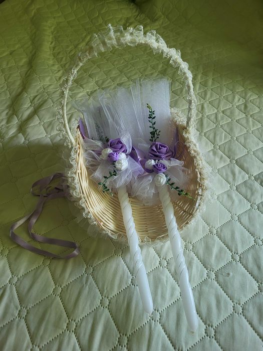 Сватбена кошница и ритуални свещи