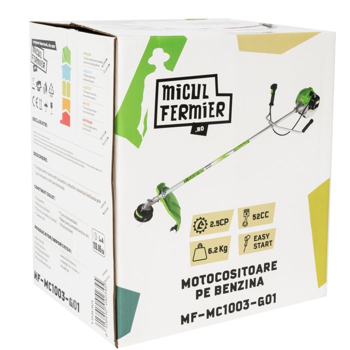Motocositoare Micul Fermier 2.5CP, 52CC, motor benzina 2T, pornire rapida, 3 accesorii