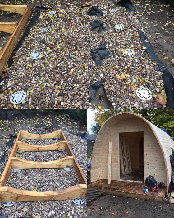 Fundație pe piloni metalici cabană,modulară,container,foisor,anexa