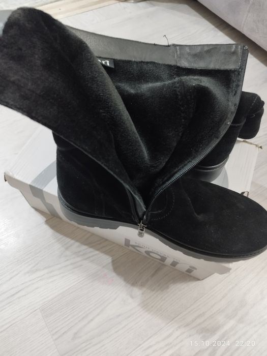 Сапоги замша демисезонный