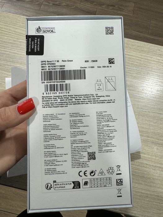 OPPO Reno11 F, 256GB, 8GB RAM, 5G, Palm Green/NOU/Sigilat, Garantie!