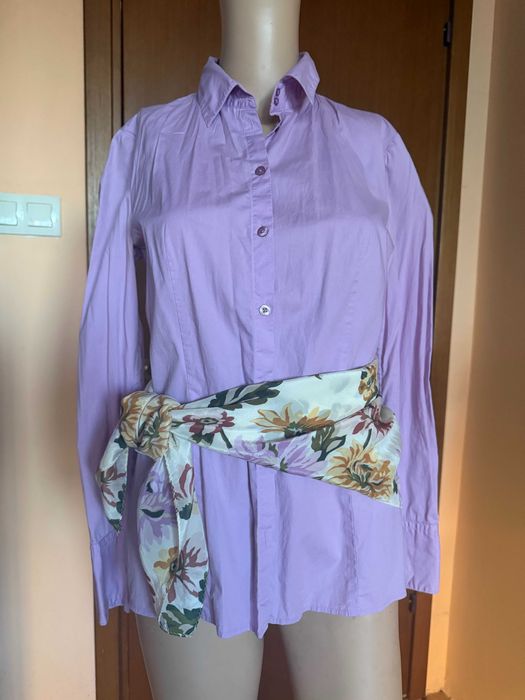 Копринен шал с флорален десен