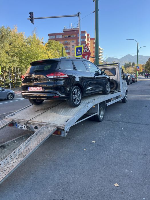 Tractari auto Brasov -Platforma auto 8,5 m/Dube/NonStop/ Asistenta/