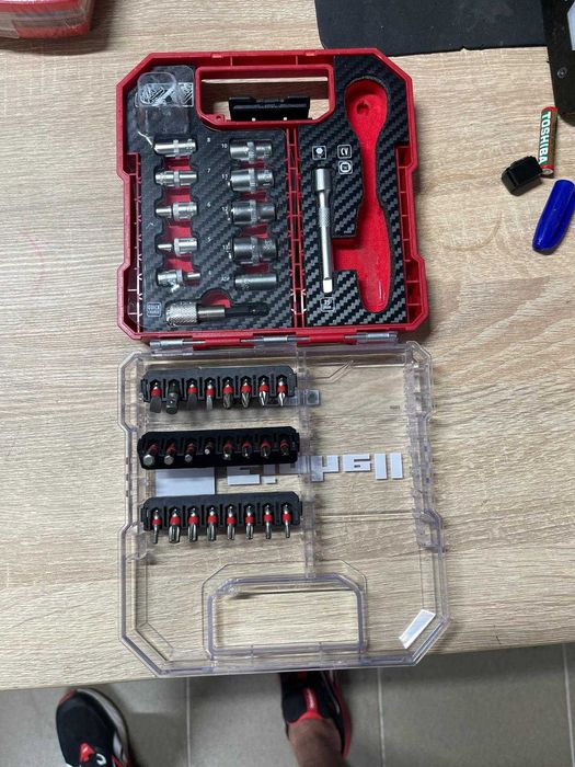 Set biți și capete chei tubulare Einhell L-CASE, 36 piese