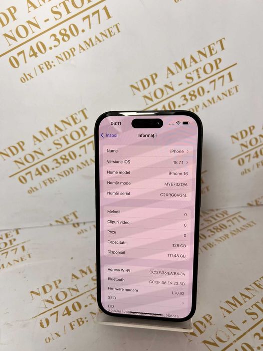 NDP Amanet Calea Mosilor 298   IPHONE 16 (42943)