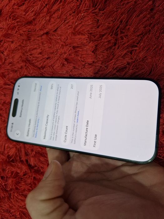 -Iphone 16Pro, 128Gb, 8Ram, Black Titanium, bat-99%-207 cicluri incarc