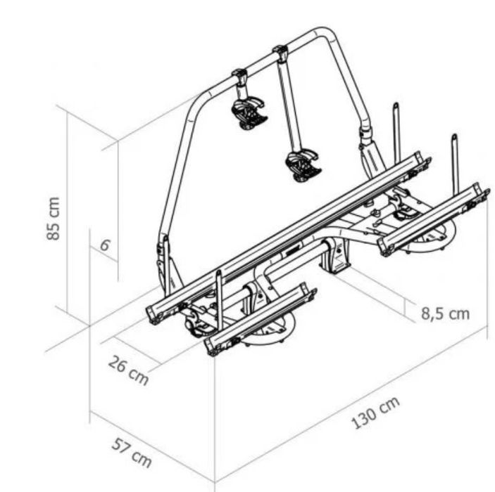 Suport Thule protap rulota. Hobby, Fendt, Adria