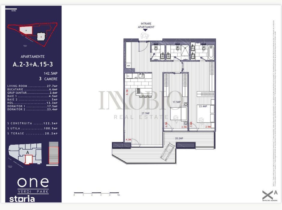 Apartament 3 camere | Terasă 20mp2 | One Verdi Park - Barbu Văcărescu