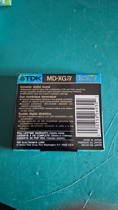 Минидиски (minidisc) TDK XG 74 min