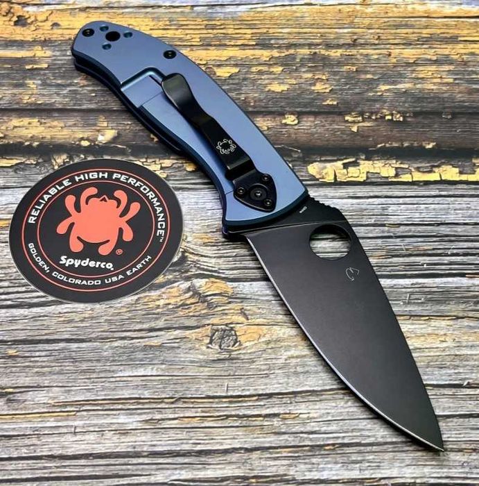 Cutit Pliabil Briceag Spyderco Tenacious Blue Titanium, Editie Premium