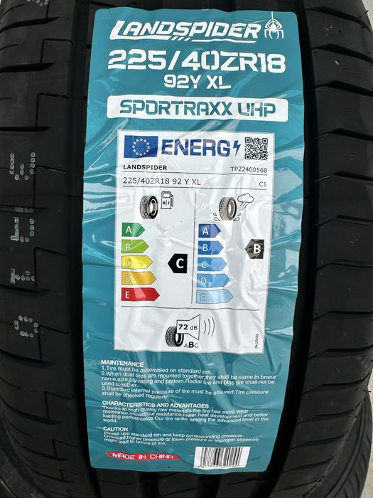 Нови летни гуми LANDSPIDER UHP 225/40R18 92Y XL НОВ DOT БОРД 2254018