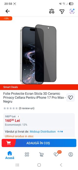 Husă Iphone 17 pro max sigilată
