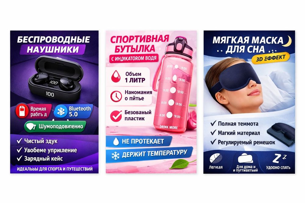 Делаю карточки для маркетплейсов (Wildberries / Ozon)

Здравствуйте