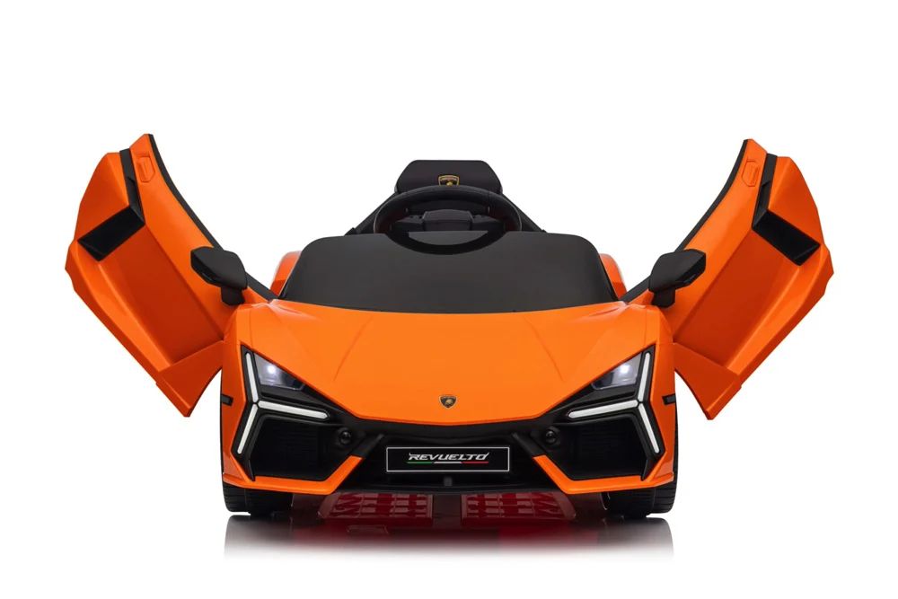 Lamborghini revuelto 12v - детска акумулаторна кола, оранжева, eva гум