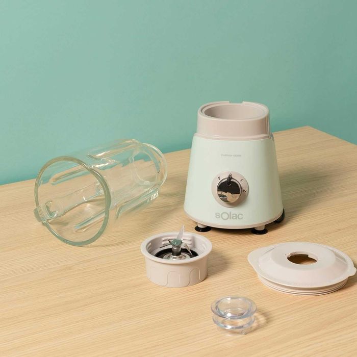 Блендер Solac Pro Mixter, 1.5л., 1000W, Стъклена Кана, Ретро Дизайн