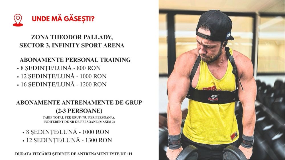 Antrenor Personal IFBB sector 3 zona Pallady