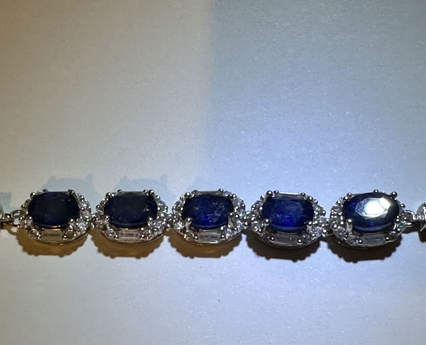 Bratara tennis superba safire naturale 4 ct