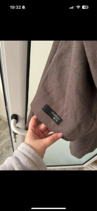 Palton gri continut lana