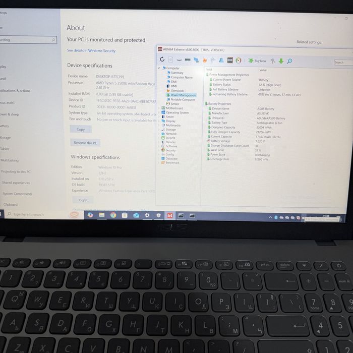 ASUS VivoBook 15 FHD/Ryzen 5 3500U/8GB DDR4/256GB NVMe/AMD Vega 8
