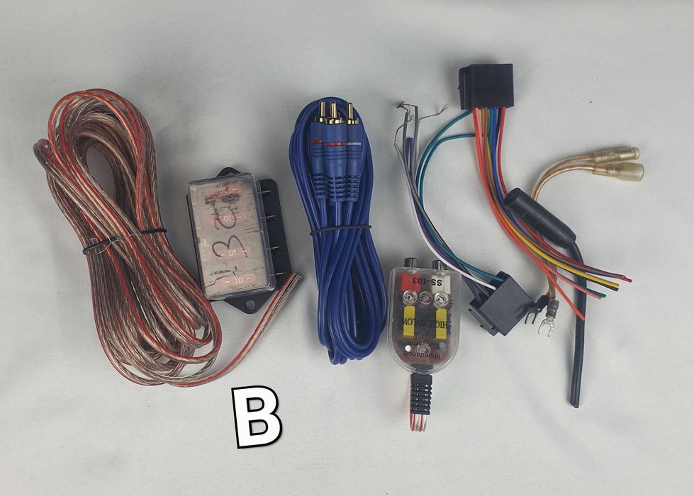 Kit Instalare Tub de Bass-Filtru Hi-Low-Cabluri RCA-Soclu Siguranta ++