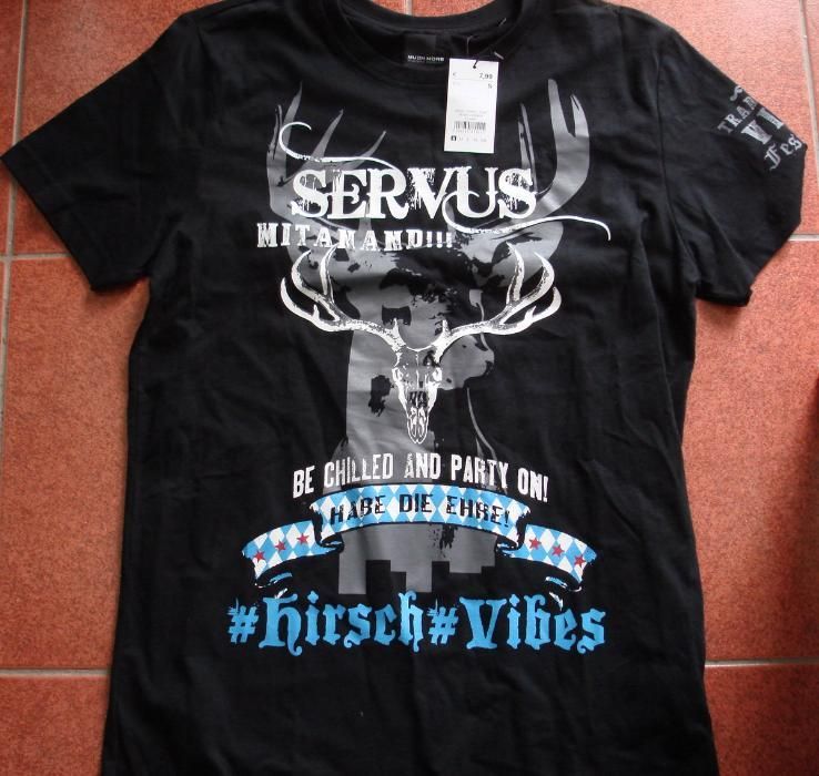 Tricou nou alb sau bleumarin