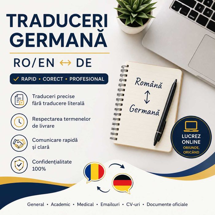 Traduceri Germană (RO/EN ↔ DE) | Rapid • Corect • Online