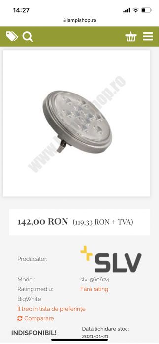 Bec led G53 SLV 9W caltate premium