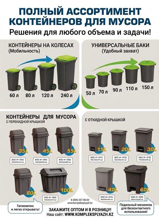 Контейнера для мусора, мусорные баки. По цене завода изготовителя.
