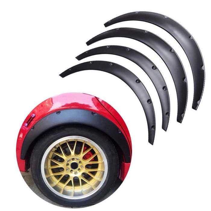 Тунинг Раздувки За Калници, Вежди, 4 бр, Черни