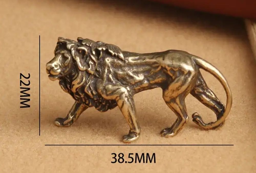 Статуэтки лев лошадь латунь