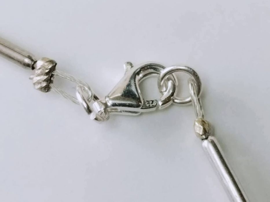 Vechi colier/lant NAVAJO din argint de 925, cu pietre turcoaz