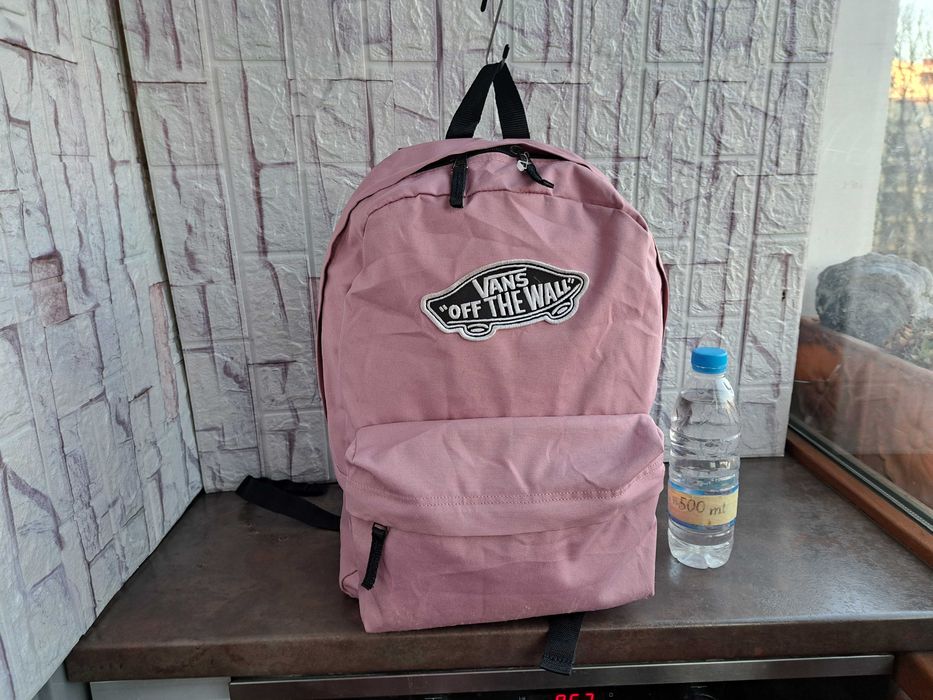 раница VANS-розова,текстилна чанта,ванс