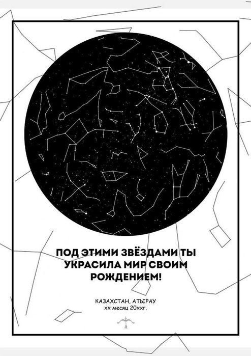 Подарок Звёздная карта