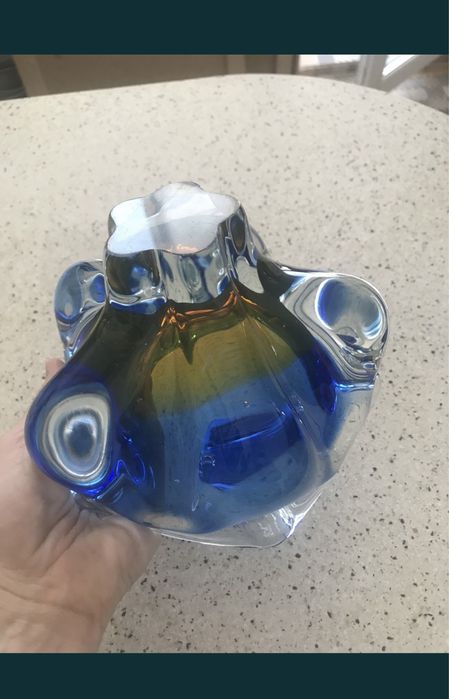 Ваза чешское стекло !