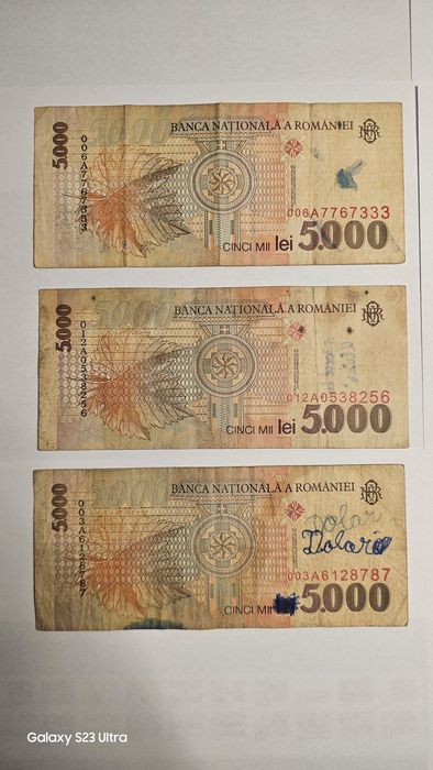 Bancnote vechi România –  5000 lei 1998 – BNR