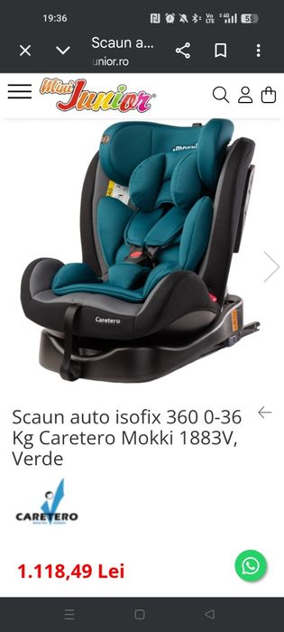 Scaun auto isofix